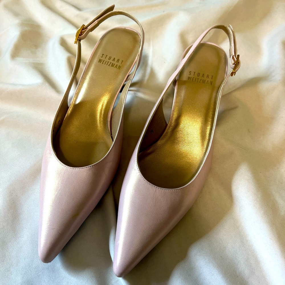 Stuart Weitzman Pink Kitten Heels